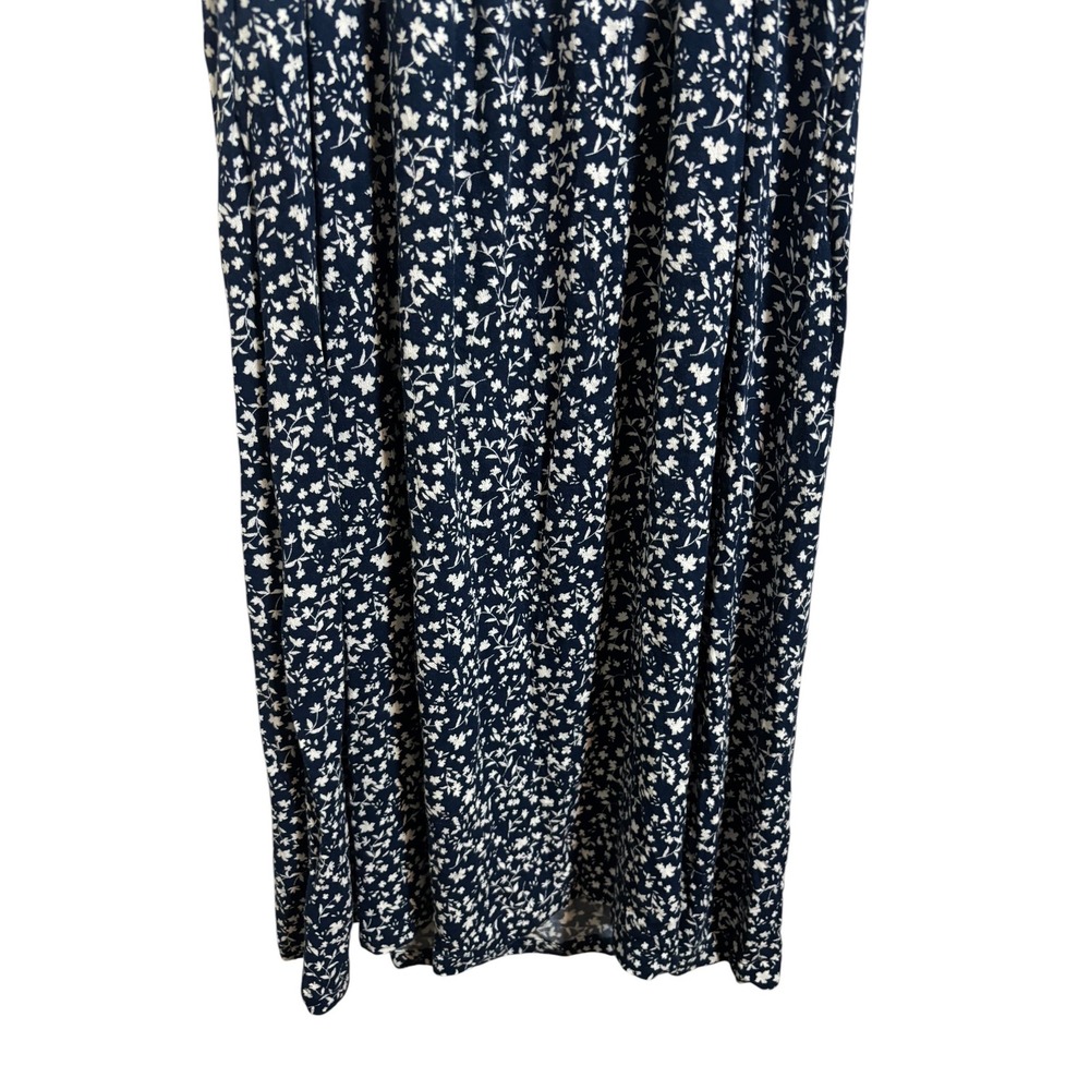 Old Navy Floral Ditsy Midi Dress Smocked Back Pockets Milkmaid Cottagecore XS - Picture 13 of 13
